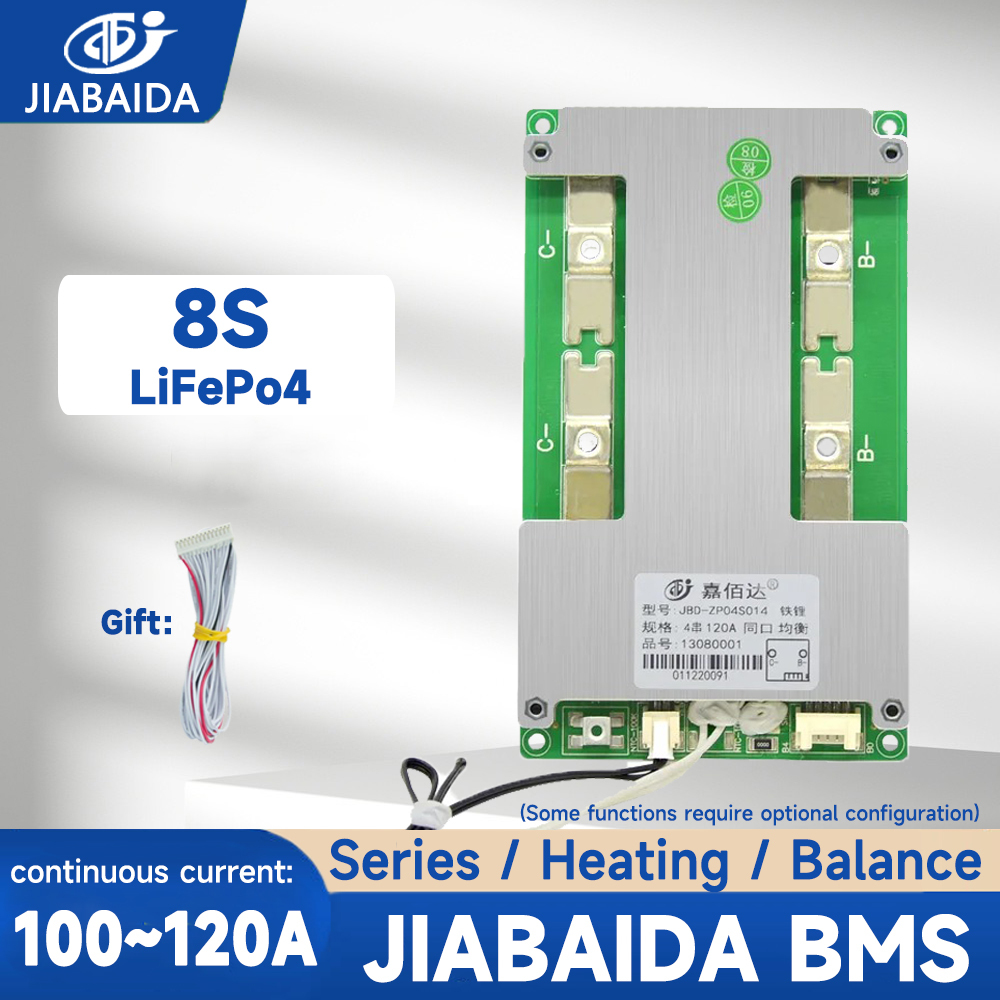 Bảng bảo vệ Lithium JBD BMS Lifepo4 4S 12V 50A 80A 100A 120A có cân bằng JIABAIDA BMS