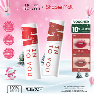  INTO YOU Set 2 Son Môi Màu Nhung Lì Lâu Trôi Không Phai Màu Dành Cho Học Sinh 