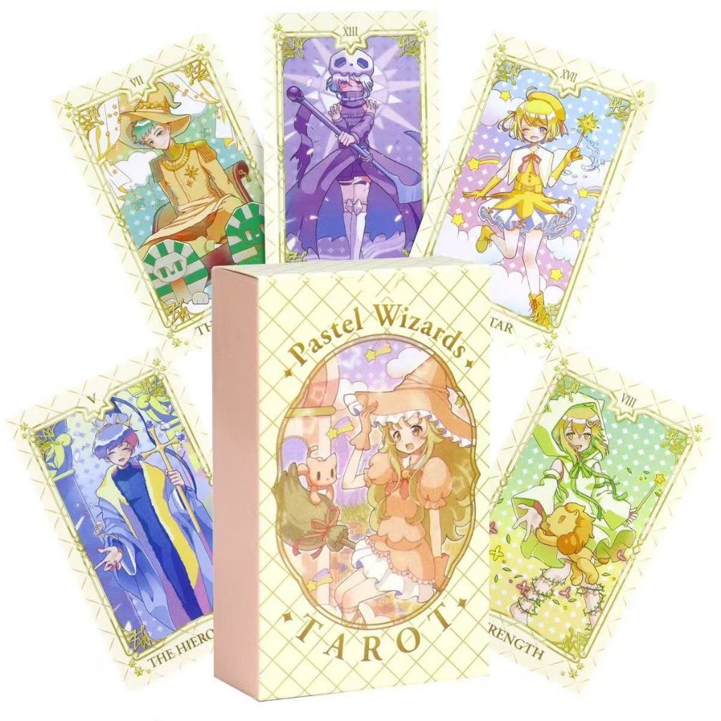 [Hàng có sẵn] 10.3 X6cm Rainbow Wizards Tarot English Board Game Card Game Pastel Wizards Tarot Size