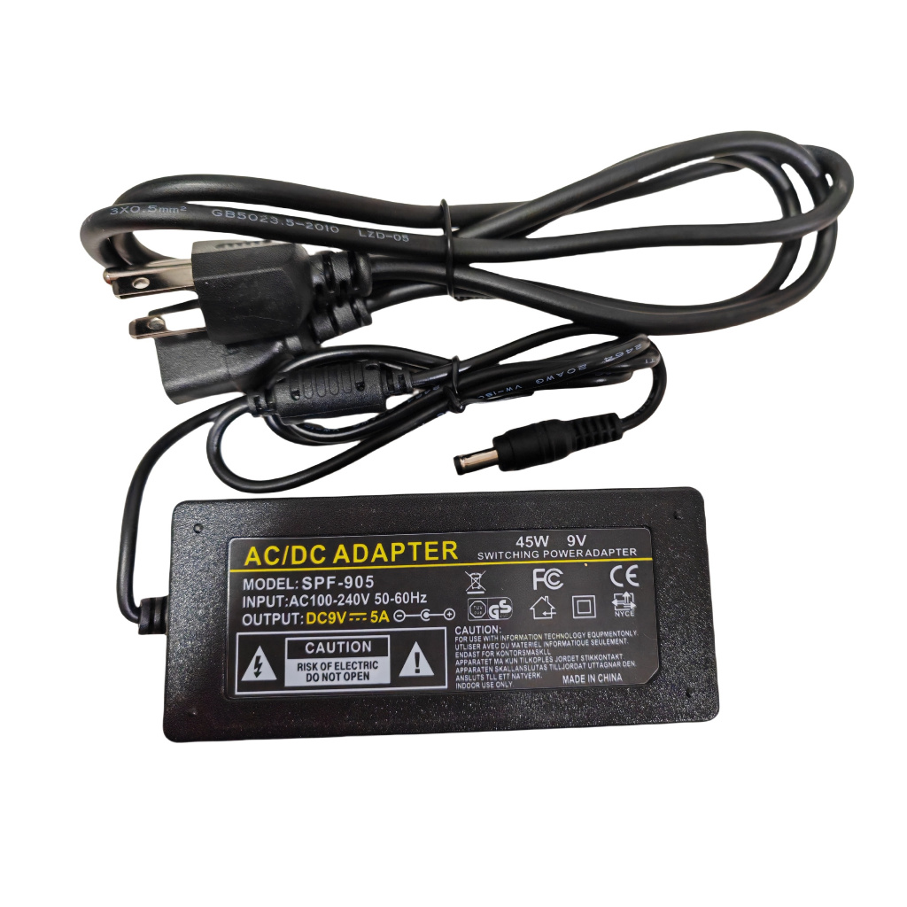 Đa Năng 9V 5A Adapter Nguồn Điện 100-240V AC Sang DC 9Volt 5000mA 9V 5Amp Biến Áp 2.1mm X 5.5mm Cắm