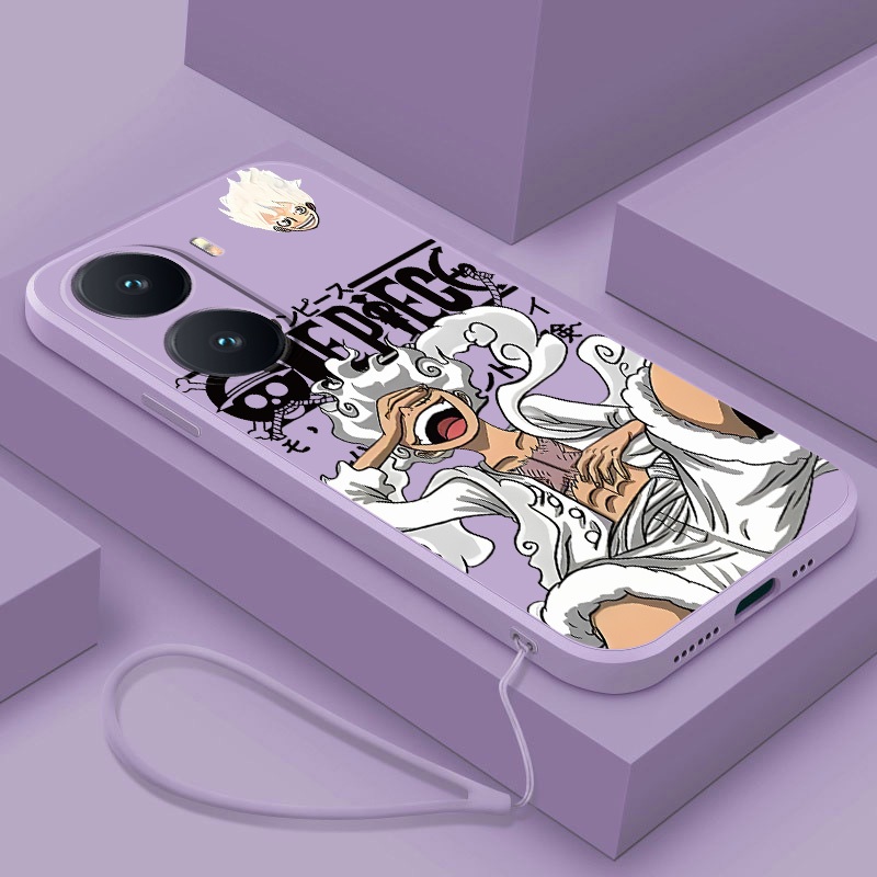 Ốp lưng Silicon lỏng hình Luffy ngộ nghĩnh cho OPPO A6 5G A6 A6 x 5G A6x