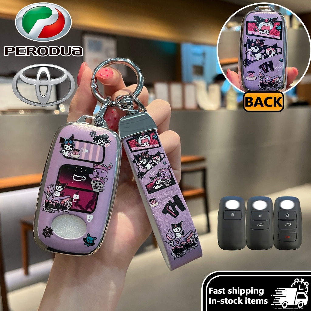 Mới Perodua Toyota Myvi Alza Axia Veloz 2022 2023 ativa Chìa Khóa Giá Đỡ Vỏ Sarung Kunci Axia Baru T