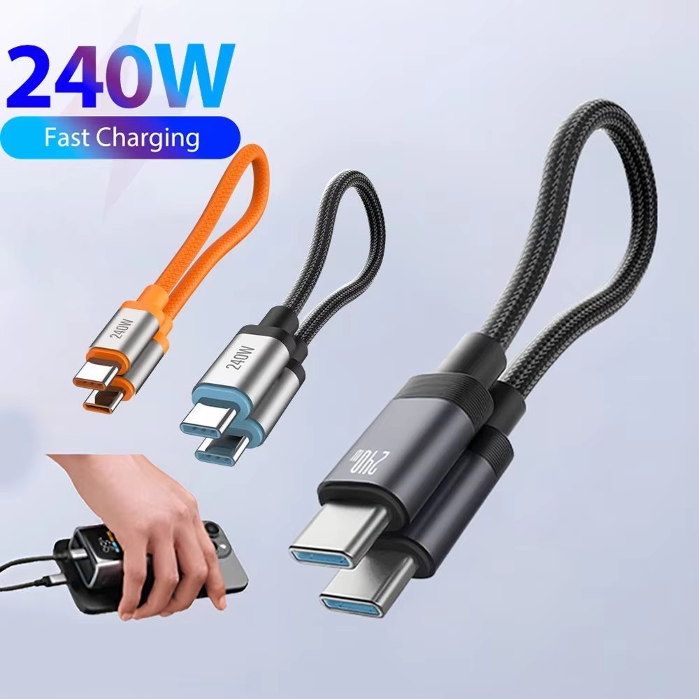 Cáp ngắn Elough PD3.1 USB C sang Type C 240W 6A Dây cáp dữ liệu sạc nhanh từ tính