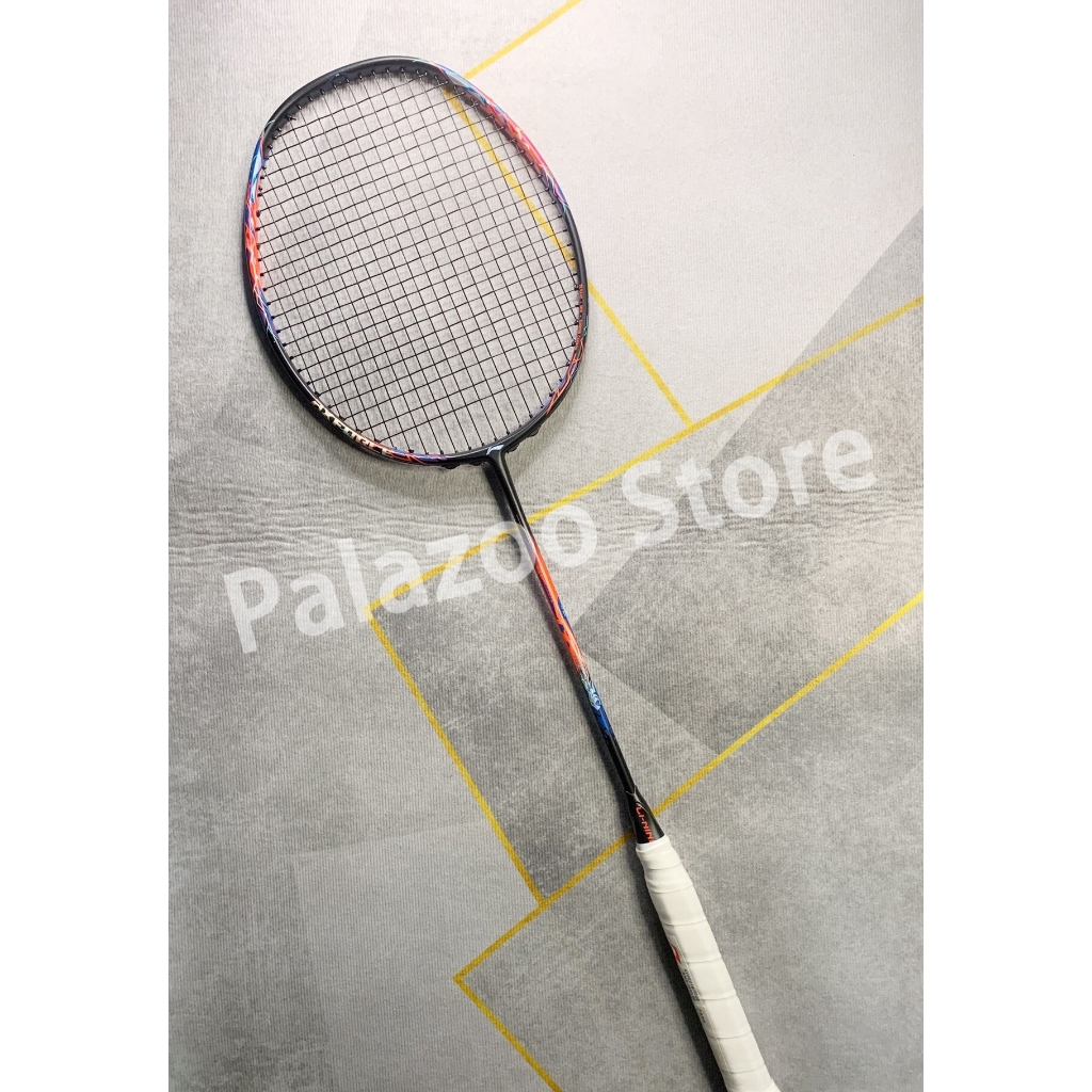 【Ready Stock】Li Ning AXFORCE 90 MAX Tiger Vợt cầu lông sợi carbon chất lượng cao 4UG5 Free String Ba