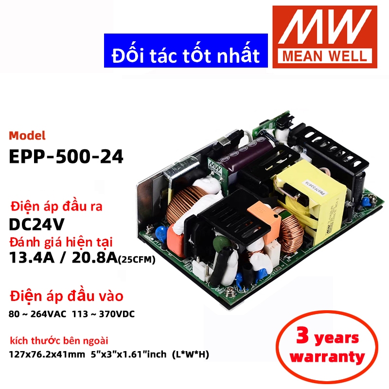 MEAN WELL EPP-500-24 EPP-500-12 EPP-500-48 EPP-500-15 EPP-500-27 EPP-500-18 EPP-500-36 Bộ nguồn chuy