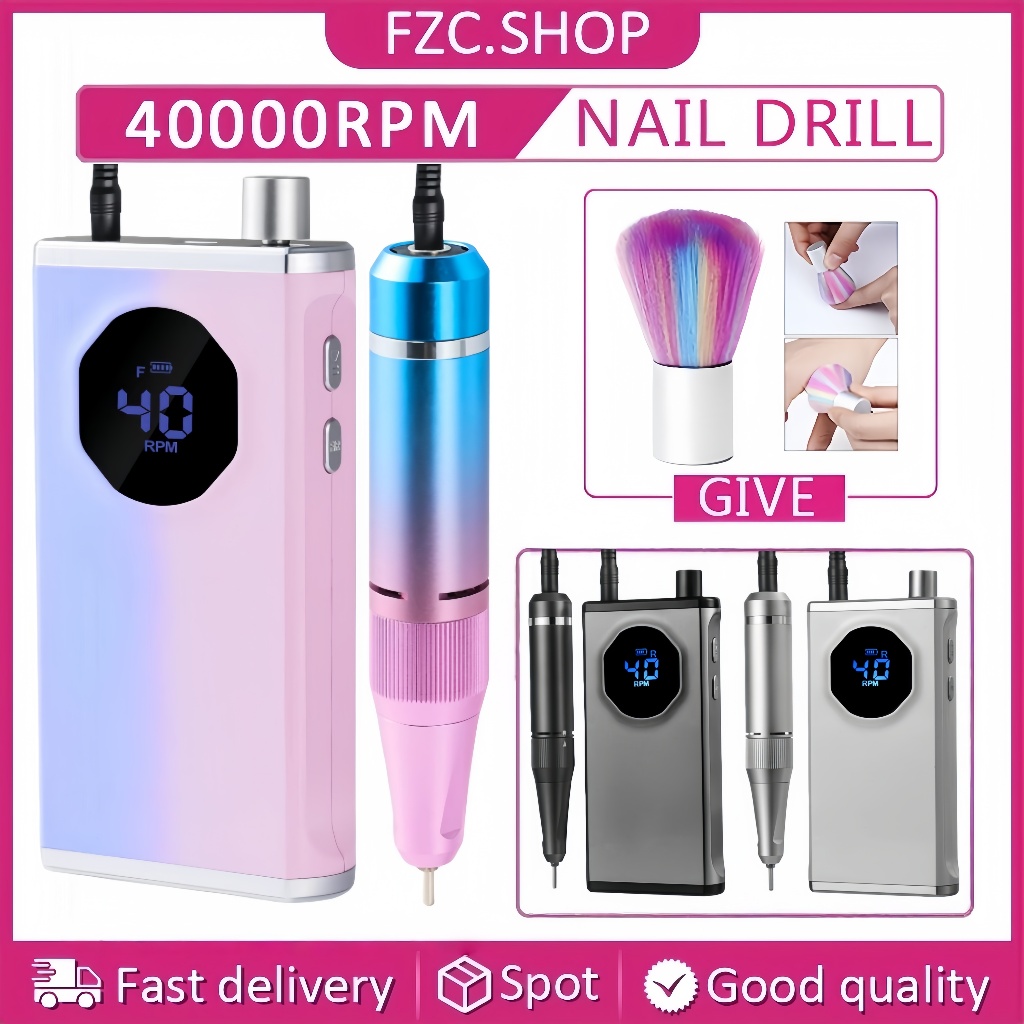 Máy Mài Móng Tay 40000RPM Màn Hình LCD Không Dây Chuyên Dụng