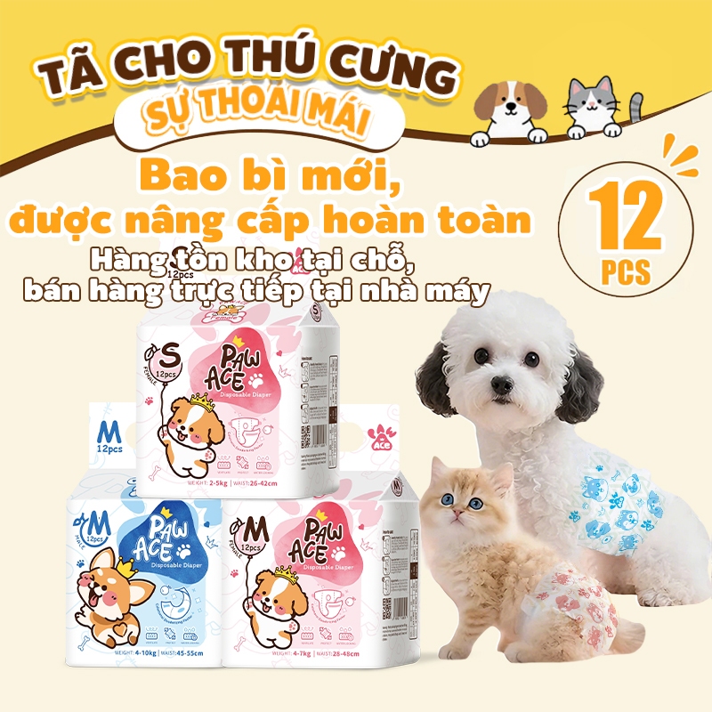 [Phiên bản nâng cấp] Tã lót thú cưng siêu thấm hút - Chống tràn êm dịu cho chó/mèoXXS-XL