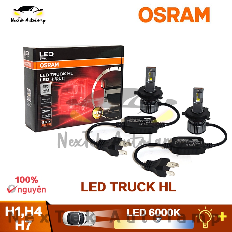 OSRAM Truck Headlight Exclusive Edition 2.0 LED H1 H4 H7 24V 55W 6000K Đèn pha màu trắng cực kỳ sáng