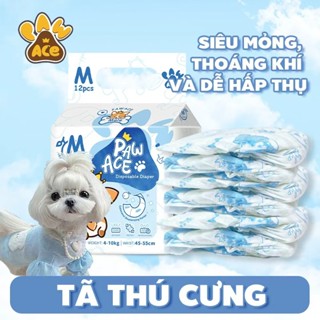 [Nâng cấp] Tã giấy 12 gói dành cho thú cưng Tã dùng một lần cho chó mèo XXS XS S M L XL