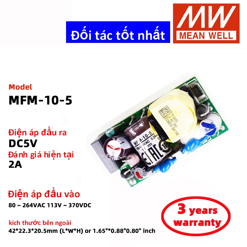 MEAN WELL MFM-10-5 MFM-10-12 MFM-10-24 MFM-10-15 Meanwell Chuyển Đổi Nguồn Điện DC