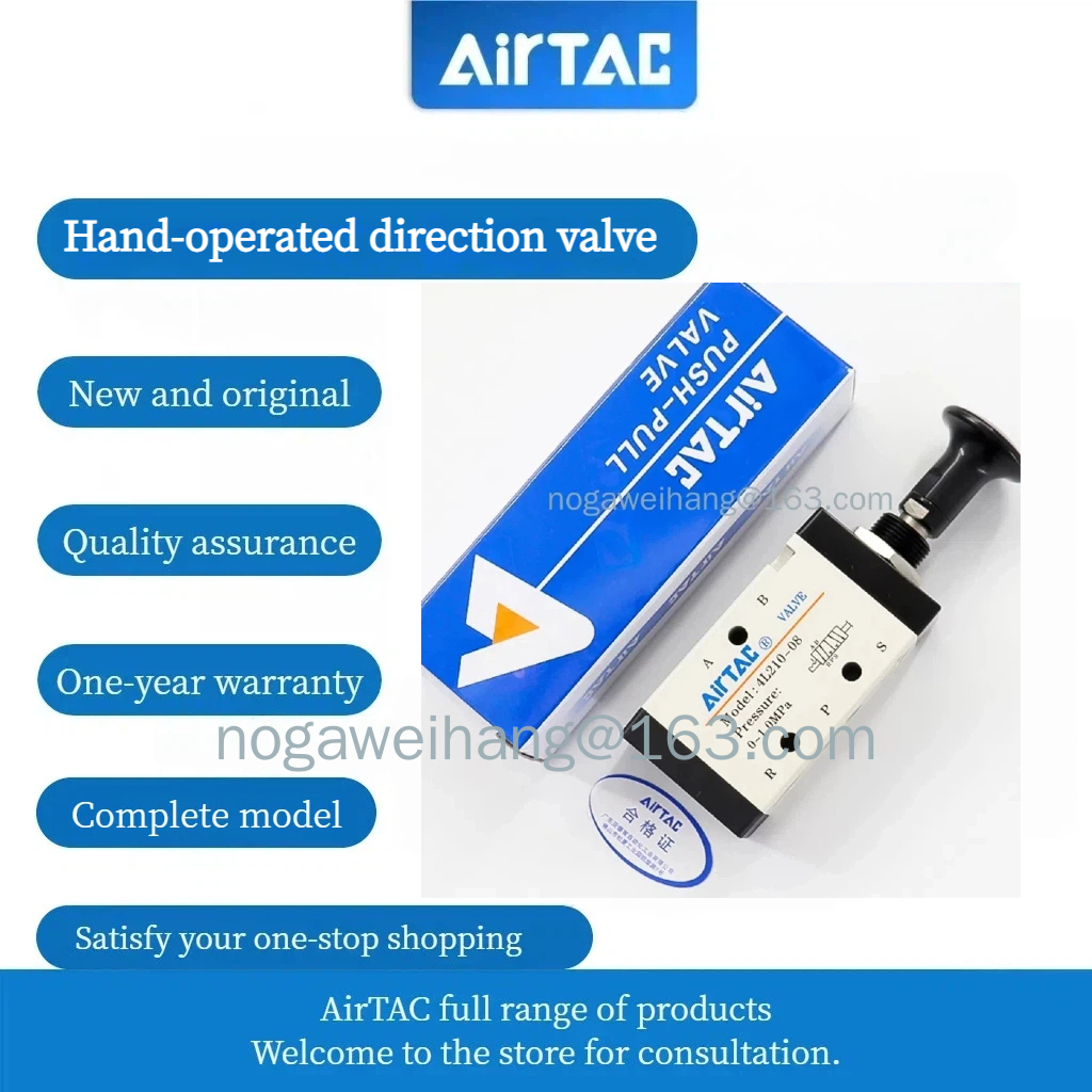 AirTAC 2 vị trí 3 chiều 4L210-08 4L210-06 van định hướng vận hành bằng tay 4L310-08 4L310-10