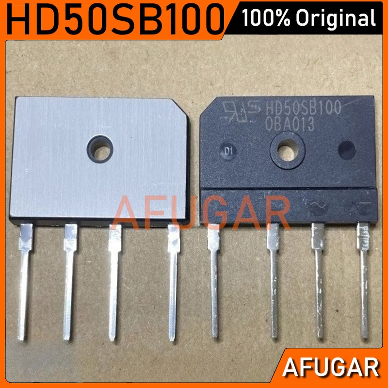 2 Chiếc HD50SB100 DIP-4 1000V50A Bộ chỉnh lưu công suất cao cầu ngăn xếp cầu phẳng siêu mỏng