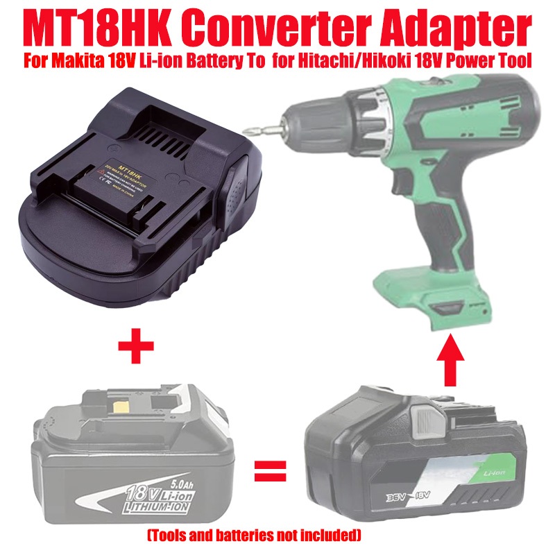 Bộ Chuyển Đổi Pin MT18HK Cho Makita 18V Li-ion Pin Dành Cho Hitachi / Hikoki 18V Power Tool