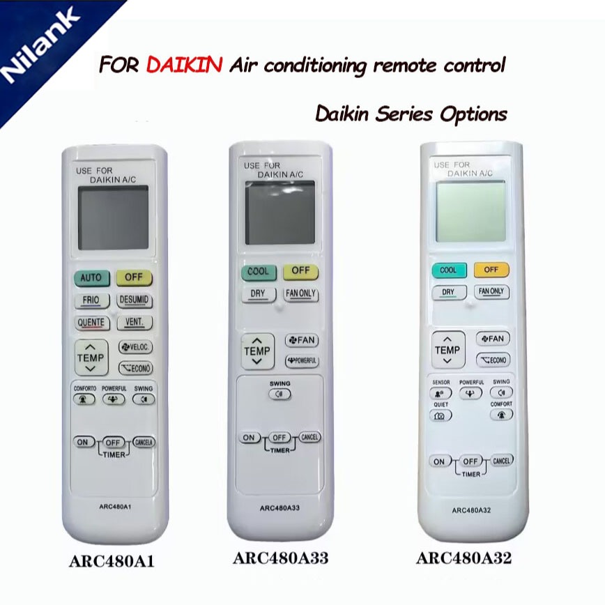 NiLANK Remote Thích hợp cho điều hòa không khí daikin ARC480A33 ARC480A32 ARC480A1 ARC480A2 ARC480A3