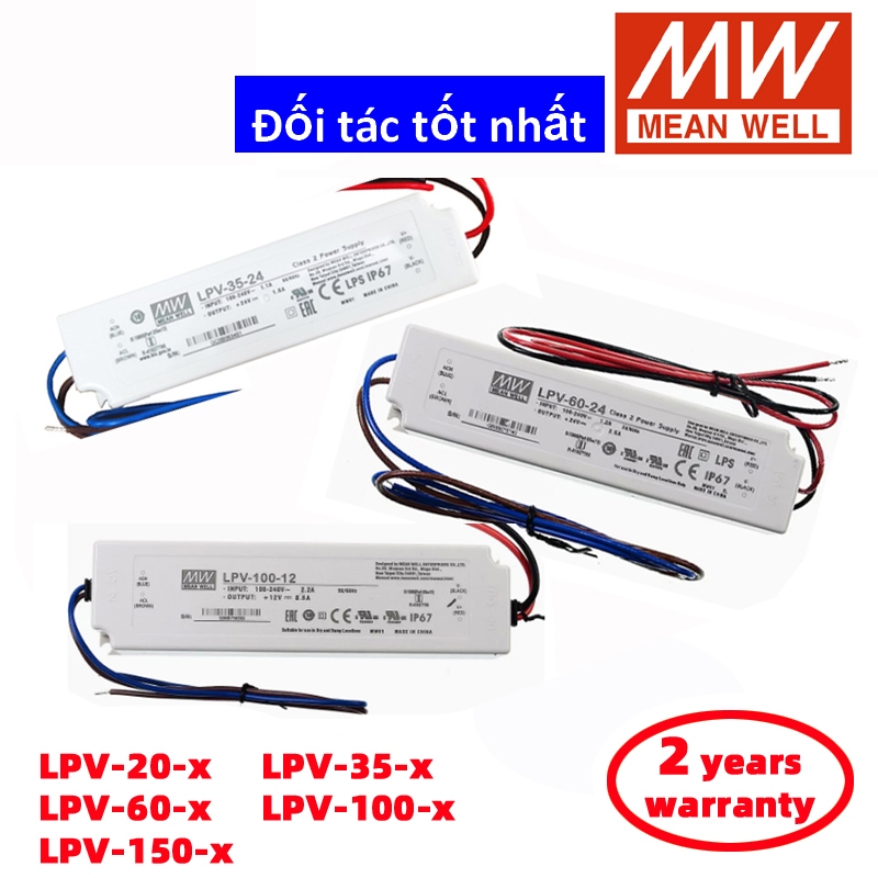 Mean WELL LPV-20 LPV-35 LPV-60 LPV-100 LPV-150 DC5V DC12V DC24V Meanwell Switching power supply LED 