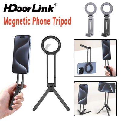 Giá đỡ ba chân điện thoại từ tính HdoorLink cho điện thoại 17 16 15 14 (Không Bao Gồm Chân Máy) Carabiner Tay cầm du lịch Giá đỡ bàn có thể gập lại