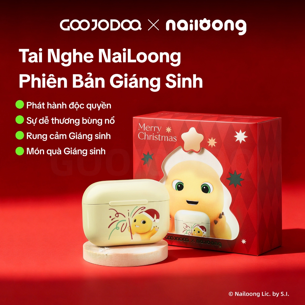 [Goojodoq × Nailoong] Tai nghe thể thao không dây Bluetooth 5.3 J206, khử tiếng ồn, siêu nhẹ, phiên 