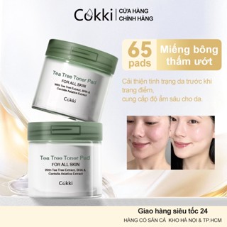  Miếng Thấm Toner Cokki 4in1 65 Miếng -  Chiết Xuất Tràm Trà & Salicylic Acid - Giảm Mụn Viêm Se Khít Lỗ Chân Lông  Làm Dịu Da Nhạy Cảm - Không Chứa Cồn 