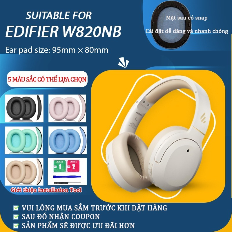 giao hàng nhanh【1 cặp lắp ráp】miếng đệm tai nghe chụp tai edifier/Đối với miếng đệm tai nghe edifier w820nb plus/miếng đệm tai nghe bộ đồ+Đầu dầm Pad