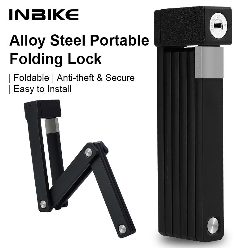 INBIKE Khóa gấp cho xe đạp - Steel Alloy, Thiết kế gập gọn