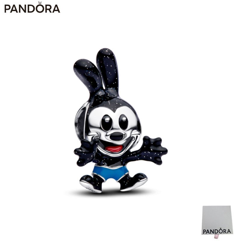 Bộ vòng tay và mặt dây chuyền Pandora s925, món quà hoàn hảo | Trang sức Disney Oswald The Lucky Rab