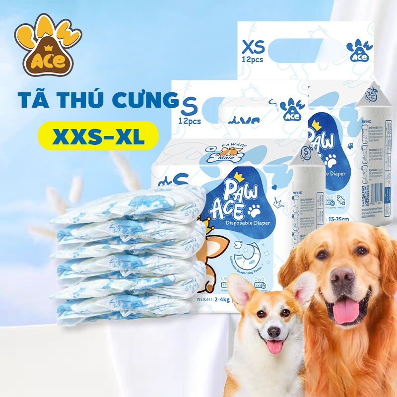 Tã cho chó cái Tã cho thú cưng dành cho chó đực Mèo XXS XS S M L XL 12 chiếc