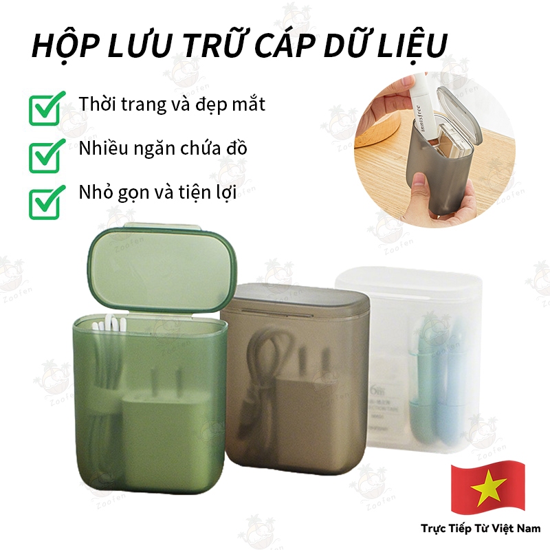 Dây Du Lịch Cáp Hộp Bảo Quản Tai Nghe Di Động Dây Sạc Hộp Bảo Quản Ngăn Kéo Hộp Sắp Xếp