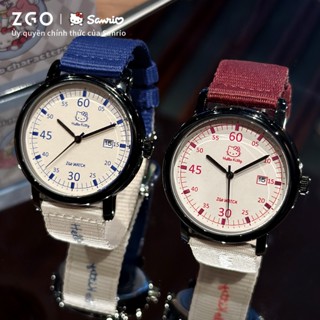  Đồng hồ học sinh ZGO x Sanrio HelloKitty Đồng hồ thạch anh Chống thấm nước thông thường Retro Quà tặng sinh nhật 2196 