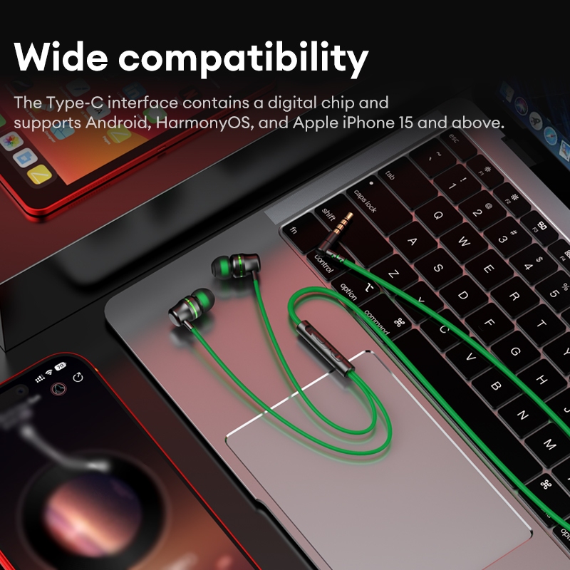 Tai nghe có dây Lenovo YF38 và tai nghe chơi game trong tai với trình điều khiển titan 10mm và Chip DAC cộng với micrô HD | BigBuy360 - bigbuy360.vn