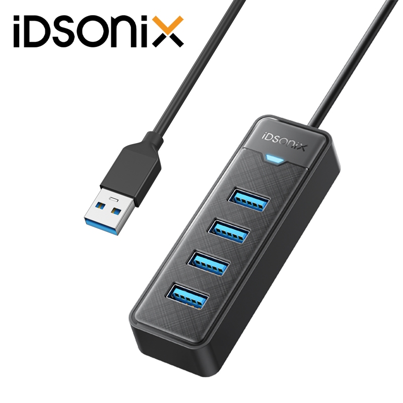 IDsonix USB 3.0 Hub 4 Cổng Bộ Chia Tốc Độ Cao Bộ Chuyển Đổi Đa Mở Rộng OTG Cho Laptop PC Hub