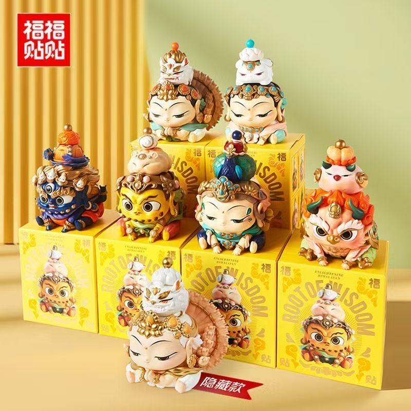 [Sẵn sàng] Nhãn dán Fufu FUFUTIE Fufu Series Huigen Chúc Hộp bí ẩn Chúc may mắn Dunhuang Quốc gia Hợ
