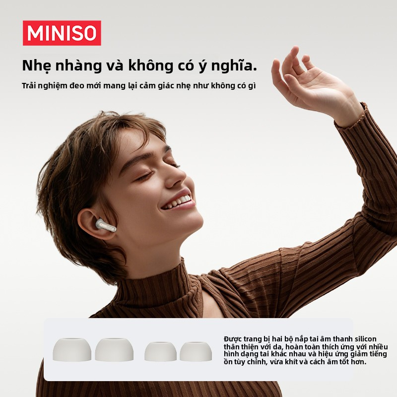 MINISO MS106  In-ear Tai nghe Bluetooth AI Dịch thuật thời gian thực Giảm tiếng ồn ANC tai nghe không dây | BigBuy360 - bigbuy360.vn
