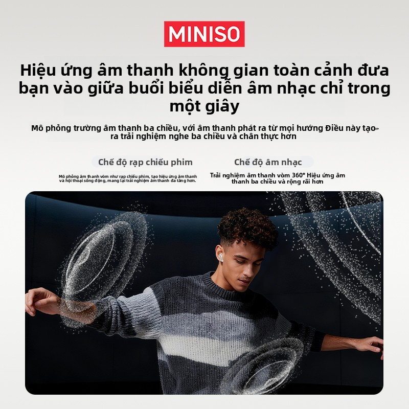 MINISO MS106  In-ear Tai nghe Bluetooth AI Dịch thuật thời gian thực Giảm tiếng ồn ANC tai nghe không dây | BigBuy360 - bigbuy360.vn