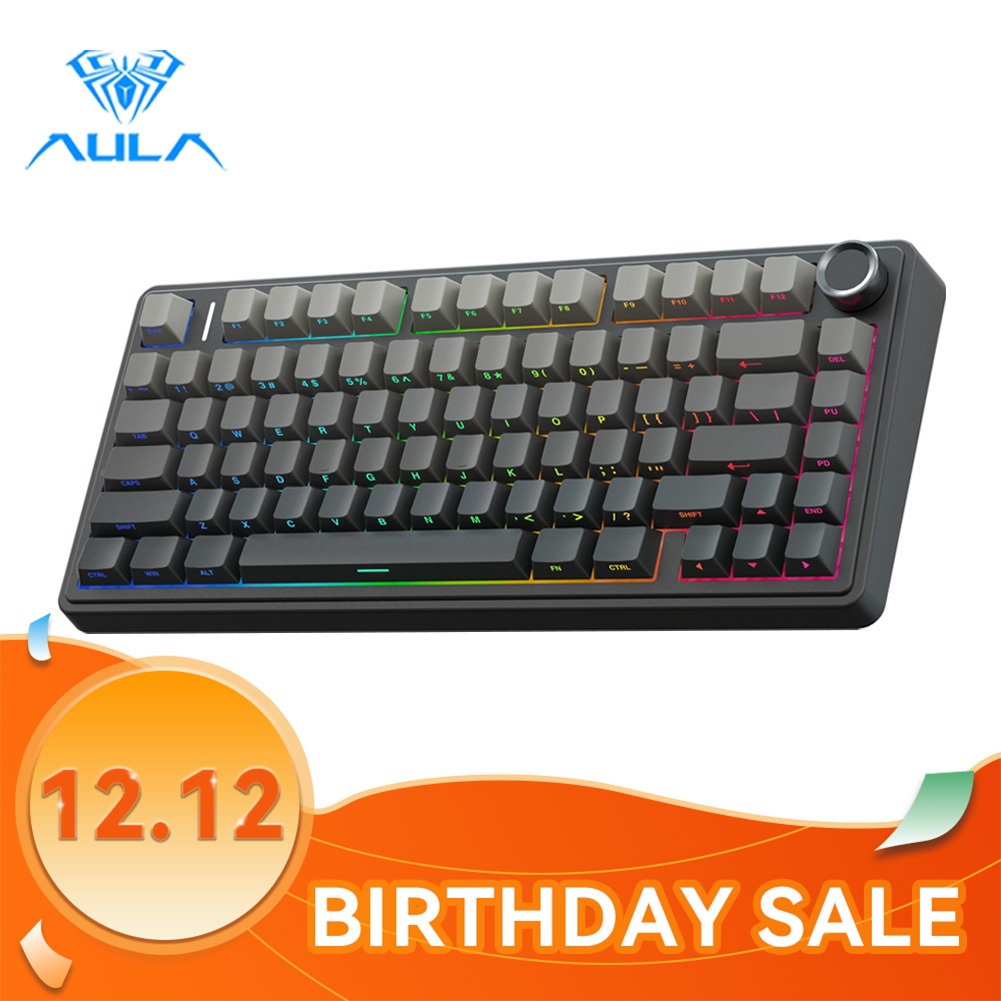 Bàn phím cơ AULA f75% 75% 80 phím rgb bluetooth 2.4g chuyên dùng để chơi game | BigBuy360 - bigbuy360.vn