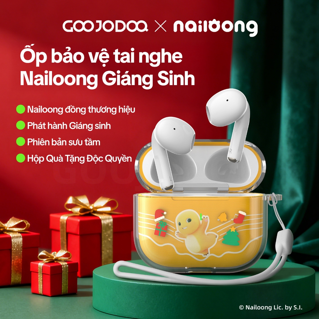 【GOOJODOQ × nailoong】Tai nghe Bluetooth J201 TWS-A6 Pro Tai nghe không dây Bluetooth 5.3 Phiên bản G