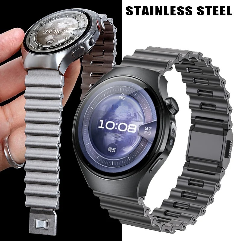 Dây đeo khóa từ tính bằng thép không gỉ 22mm cho đồng hồ Huawei GT6 / 5 GT6 / 5 Pro 46mm Ultimate2 D