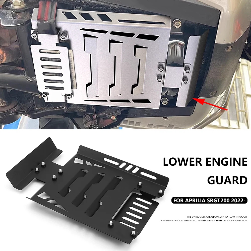 Cho Aprilia SRGT 200 SR GT 200 GT200 2022 2023 Xe Máy Động Cơ Bảo Vệ Khung Xe Dưới Bảo Vệ Tấm Trượt 