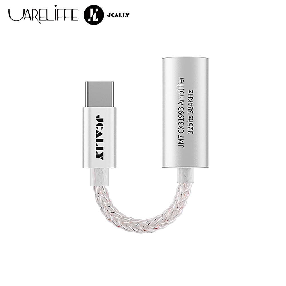 Uareliffe FAAEAL JCALLY JM7 Bộ khuếch đại tai nghe di động Type-C sang 3,5mm Hỗ trợ miễn phí tiếng ồ