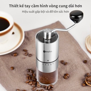 Simplus: Máy xay cà phê cầm tay, Inox - được chế tác 20g - bảo hành hàng năm.