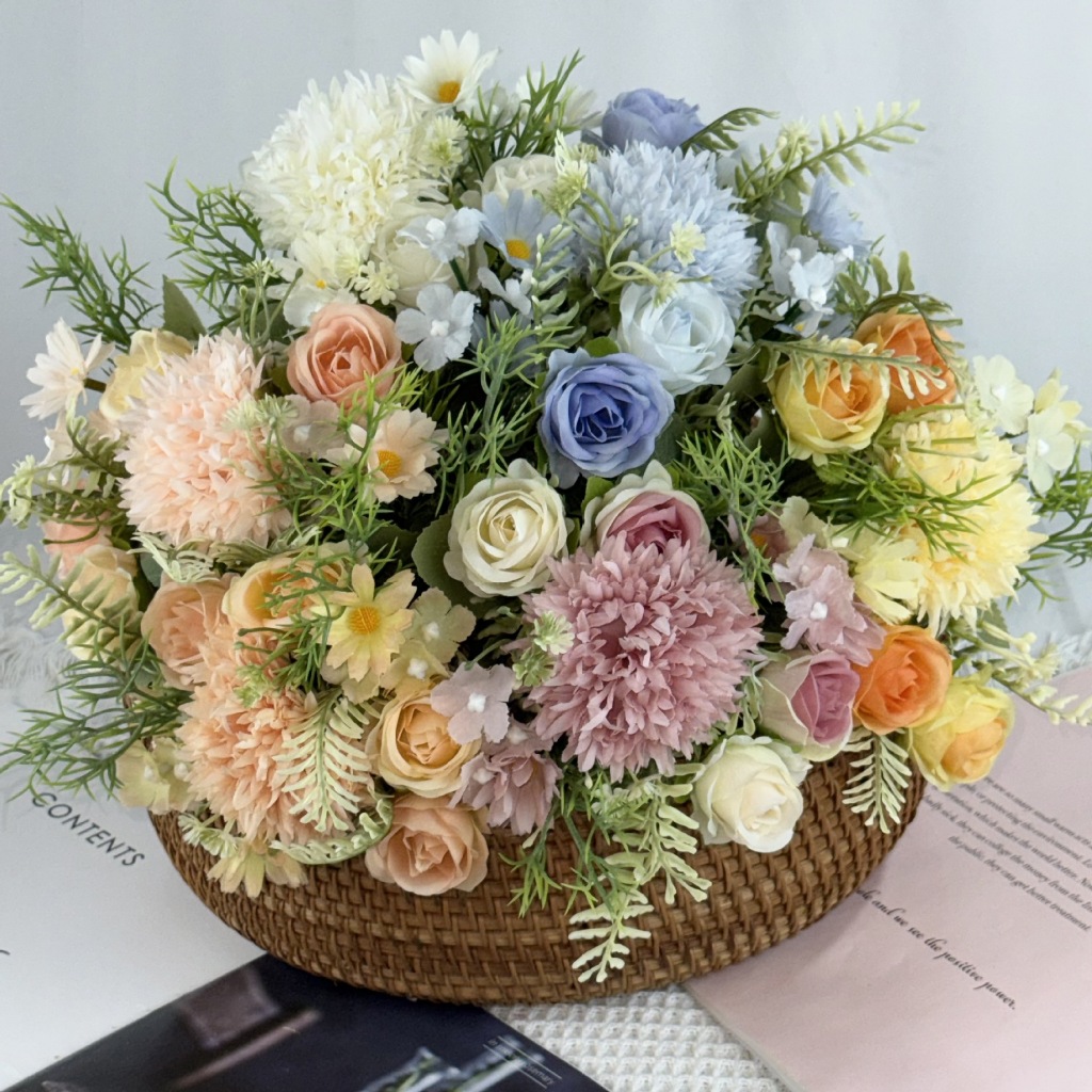 Hoa Cúc Giả Bouquet Thanh Lịch | Trang Trí Xuân | Nguyên Liệu DIY Bouquet Cô Dâu & Làm Vòng Hoa