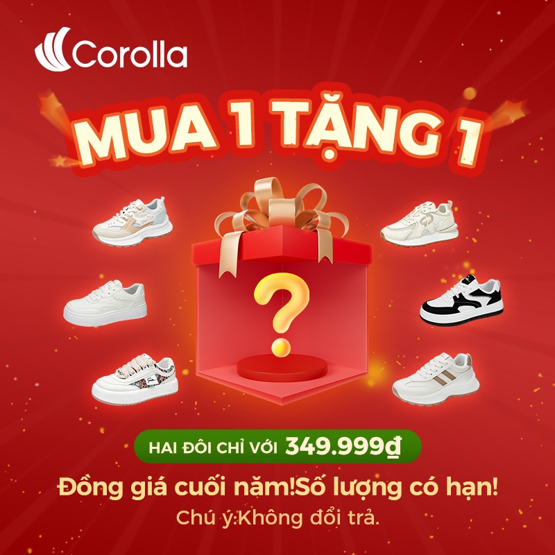 【Mua 1 tặng 1】Phải đặt mua hai đôi.Đồng giá cuối nămSố lượng có hạnKhông đổi trả.Corolla Giày Thể Th