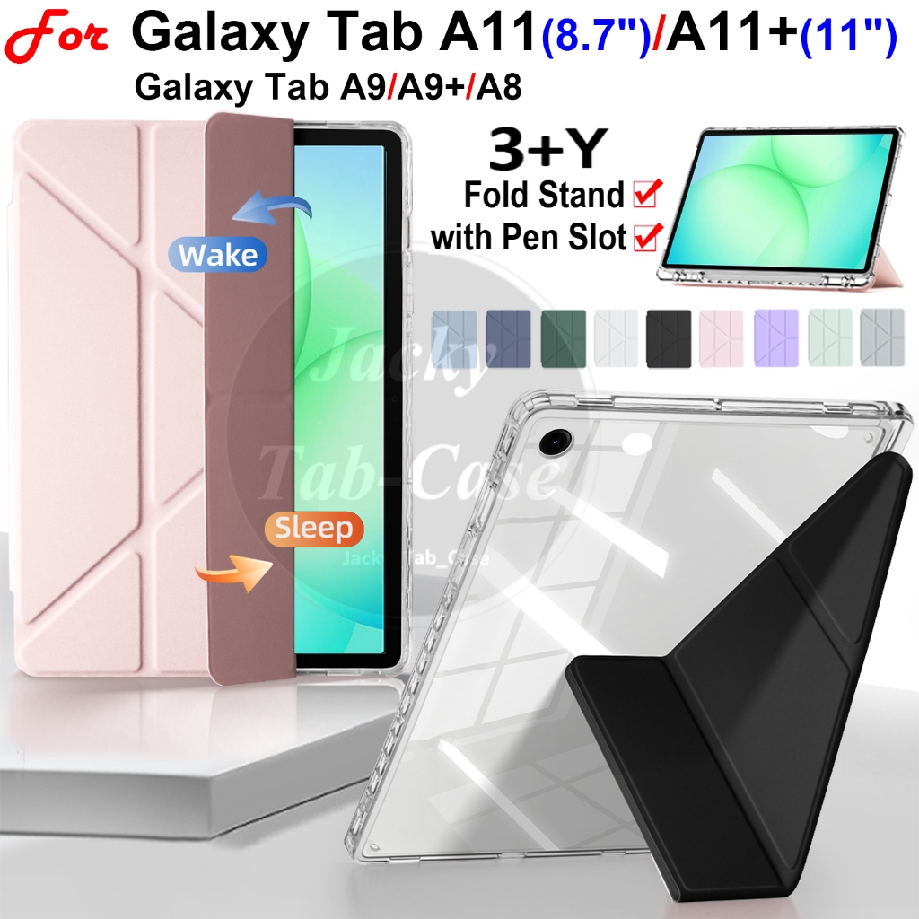 Dành cho SAMSUNG Galaxy Tab A11 8.7 "| A11 + 11 " | A8 A9 + A9 Plus 5G Acrylic Flip Case 3 + Y Fold 