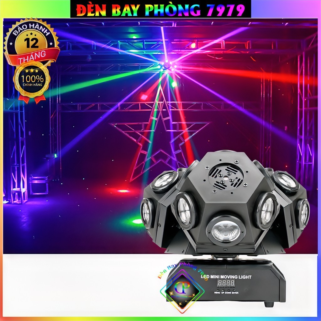 MOVING 3 đầu / 18 LED + LASER mắt - được trang bị trong quán bar, vũ trường, câu lạc bộ, DJ