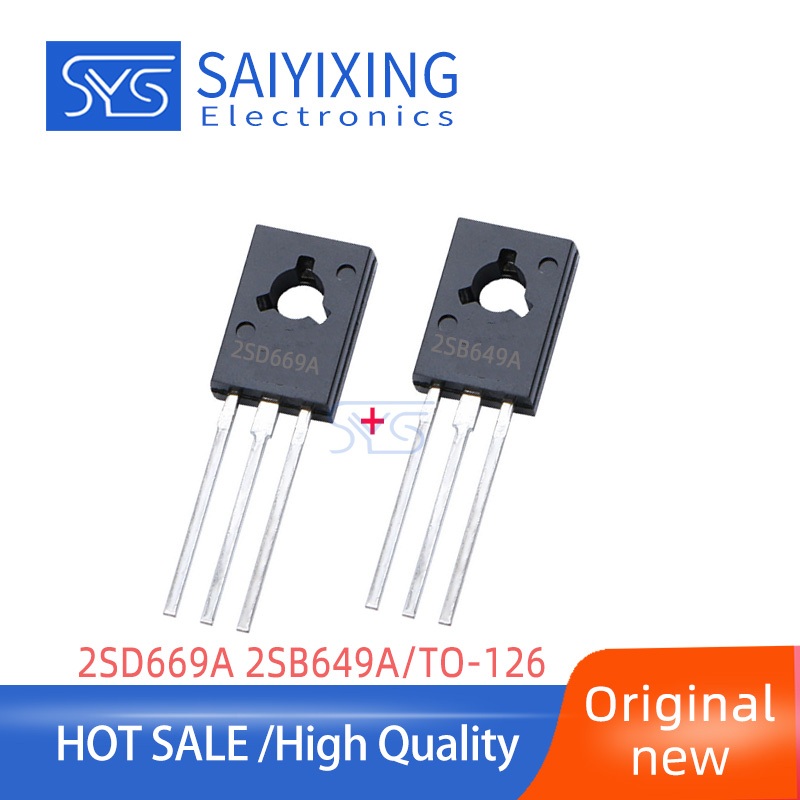 10 Chiếc 2SD669A 2SB649A In-Line TO-126 Bộ Khuếch Đại Công Suất Âm Thanh TO Tube D669A B649A