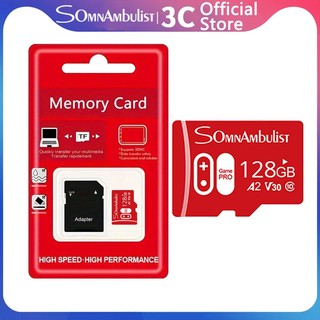 Thẻ nhớ SD thu nhỏ chính hãng SomnAmbulist-Original 32GB / 64GB / 128GB Thẻ Flash tốc độ cao loại 10, có bộ chuyển đổi, Thích hợp cho điện thoại thông minh, máy ảnh, máy tính bảng, truyền dữ liệu đa chức năng-Công suất thực tế An toàn ổn định