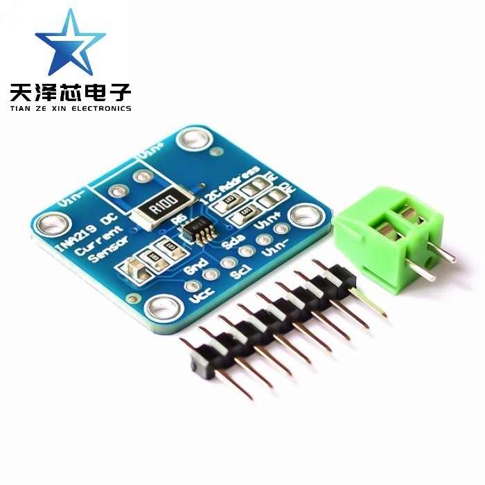 Mô-đun cảm biến giám sát nguồn MCU-219 INA219 Giao diện I2C Zero Drift Dòng điện hai chiều