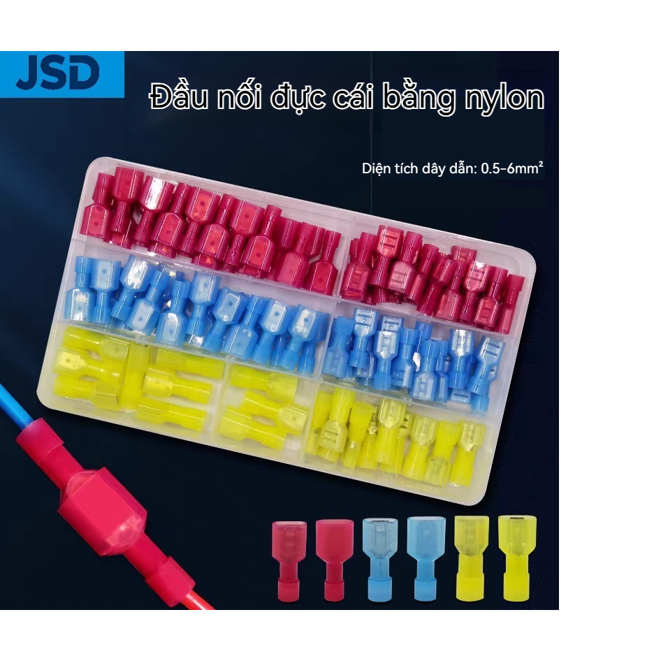 Bộ đầu cuối uốn cách nhiệt bằng Nylon MDFN / FDFN, đầu nối dây Spade nữ