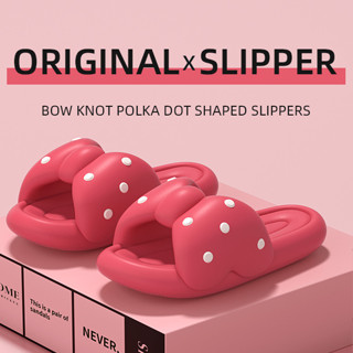  2026 Dép nữ nơ phong cách mới-Giày xỏ ngón trong nhà dành cho nữ Phong cách mềm mại ngọt ngào Dép Giáng sinh Chống trượt Mềm mại Đế dày Dép sandal 