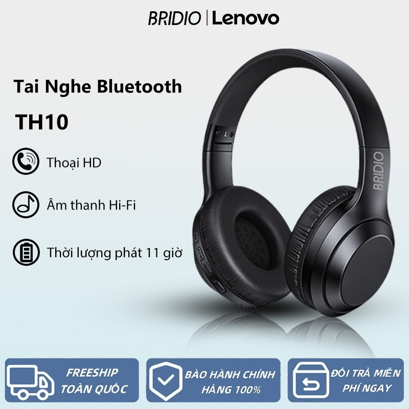 Bridio TH10 Tai Nghe Bluetooth Chính Hãng - Gập Gọn, Chống Nước IPX4, Pin Lâu, Đeo Chắc & Âm Thanh Sống Động | BigBuy360 - bigbuy360.vn