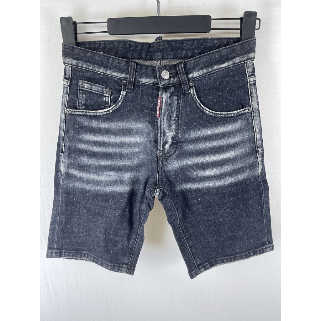 Mùa Hè 2026 - Quần Jean Nam DSQUARED2 Crop, Slim-fit, Washed Black Denim